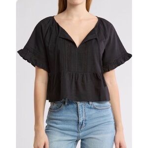 BP Black Ruffled Top